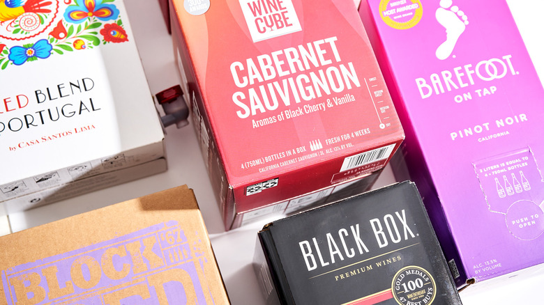 wine boxes on a table