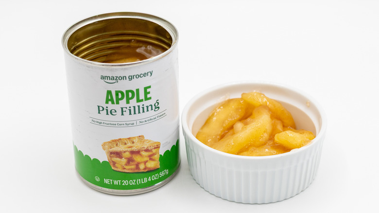 Amazon Grocery Apple Pie Filling in a dish on white background