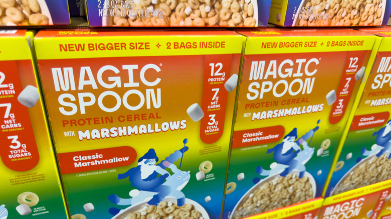 Magic Spoon cereal on grocery store shelves