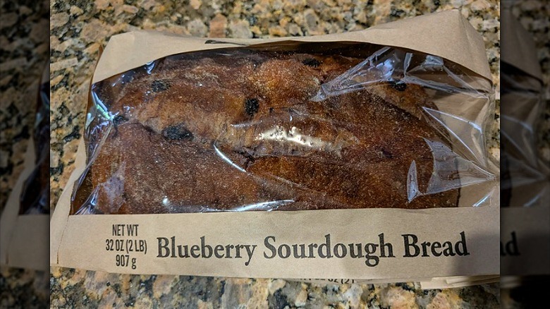 Loaf of blueberry sourdough bread