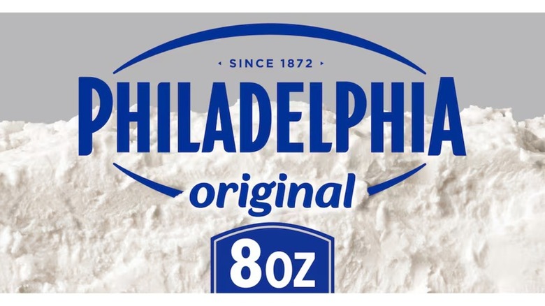 Box of Philadelphia original cream cheese