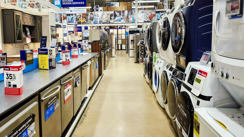 Interior of a Lowe's store