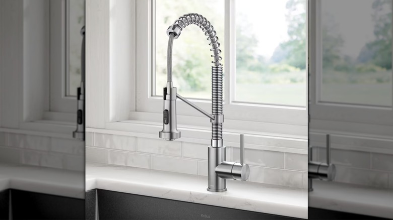 Image of mounted Kraus faucet