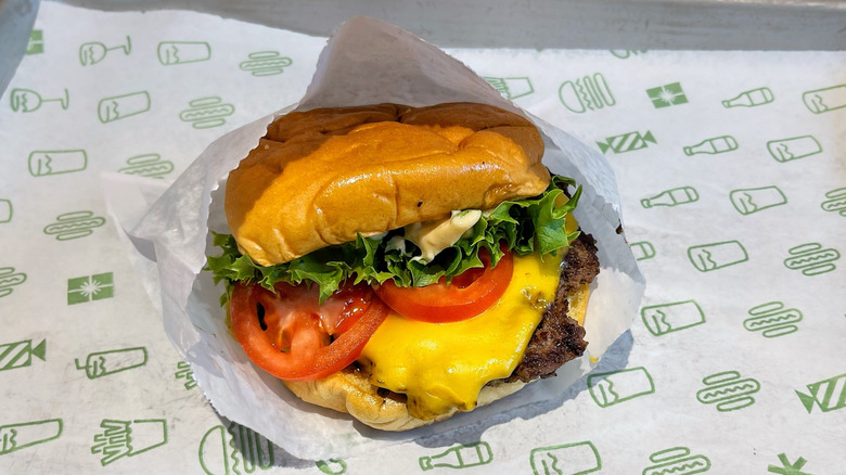 Shake Shack's ShackBurger on a tray