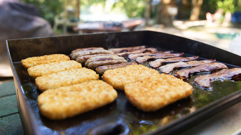 hash browns and bacon griddle attachment