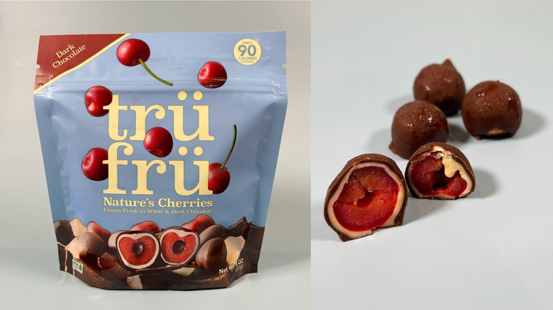 Trü Frü cherries in white and dark chocolate