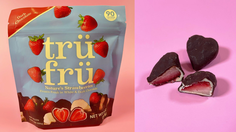 Trü Frü strawberries in white and dark chocolate