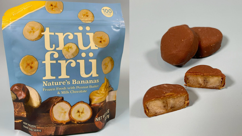 Trü Frü bananas in peanut butter and milk chocolate