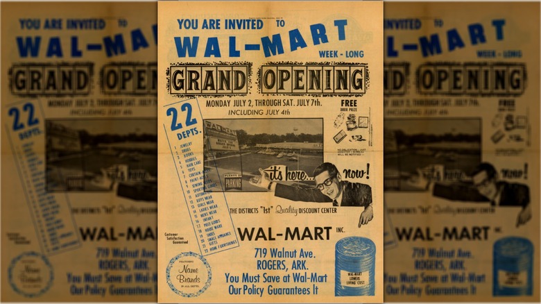 Flyer for first "WAL-MART" grand opening in the 1960s
