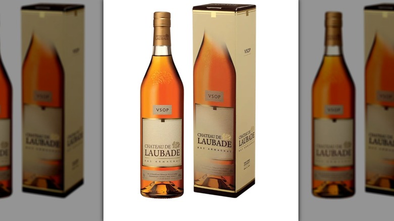 Chateau de Laubade Armagnac VSOP on a white background