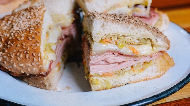 Muffuletta sandwich at Cochon Butcher