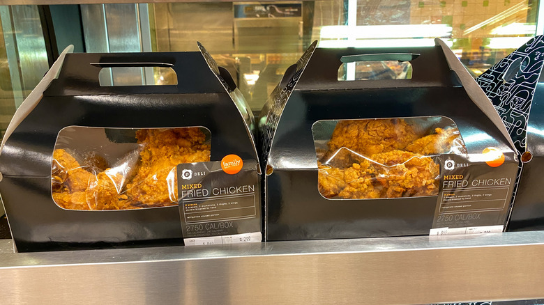 Two containers of Publix fried chicken