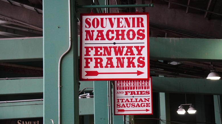 Fenway Franks sign at Fenway Park