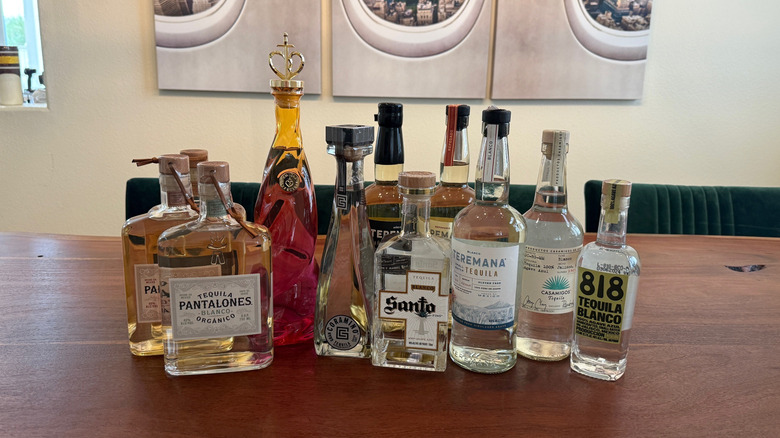 A selection of celebrity tequila brands