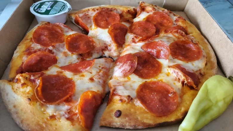 Papa John's pepperoni pizza