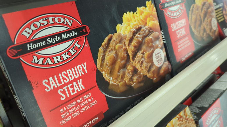 Boston Market Salisbury Steak in freezer