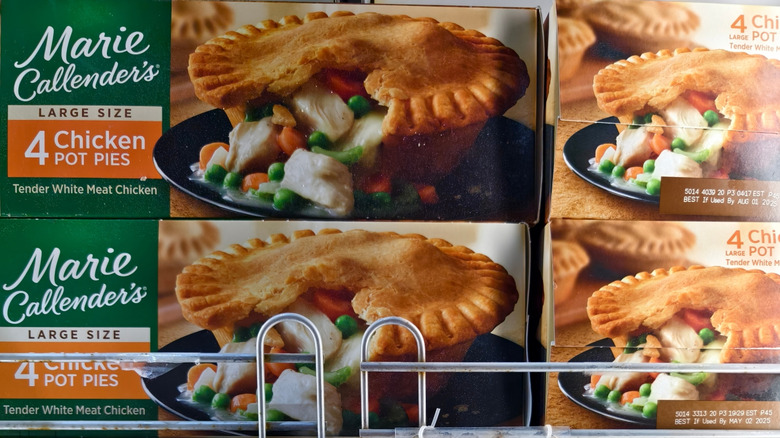 boxes of frozen chicken pot pies