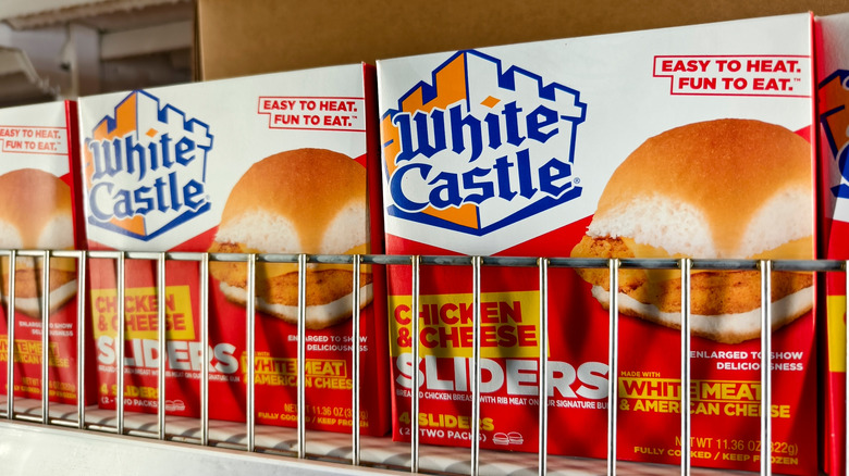 White Castle sliders in freezer