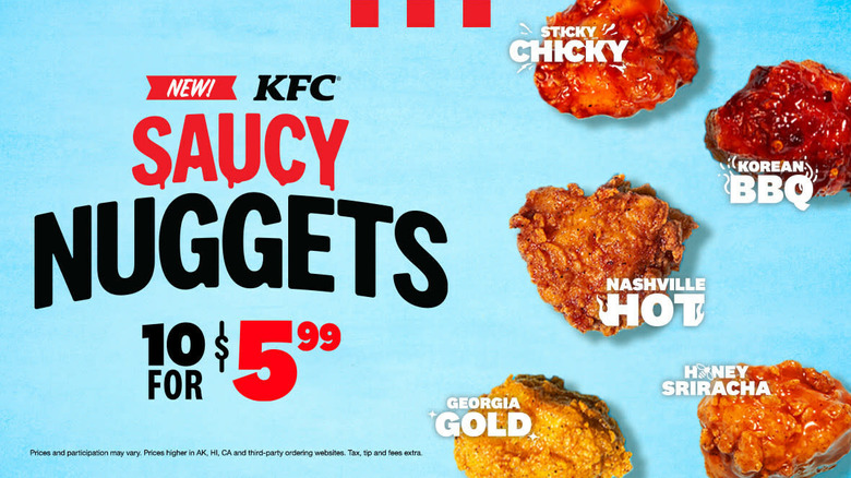 ad for kfc saucy nuggets