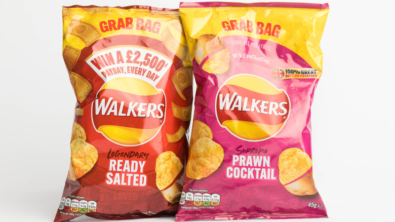 two bags of walkers potato chips
