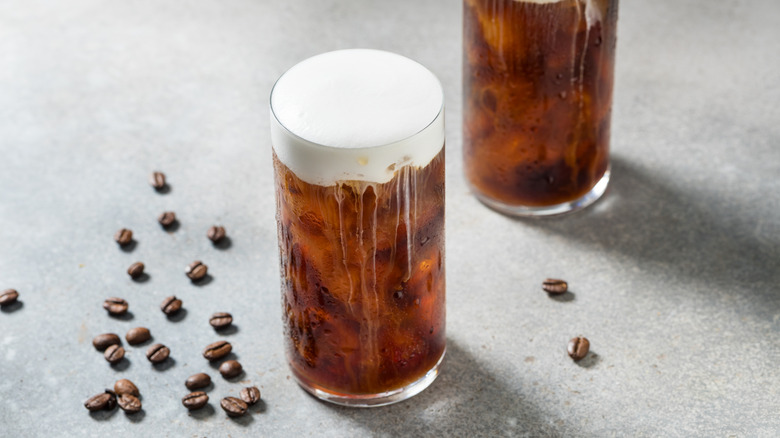Cold foam iced coffee