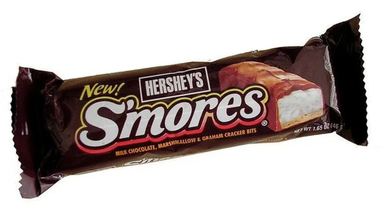 Close up of pack of Hershey's S'mores snack size candy bars