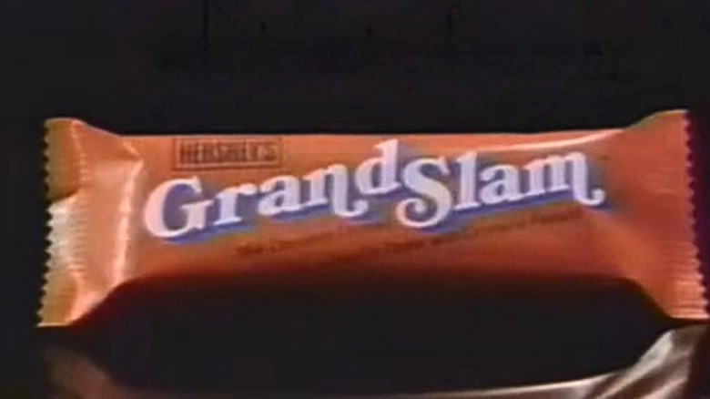 Close up of Hershey's Gram Slam candy bar