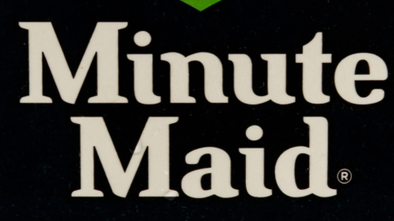 Close-up of Minute Maid logo