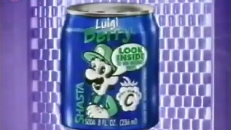 Screenshot from commercial for Super Mario Luigi Berry soda