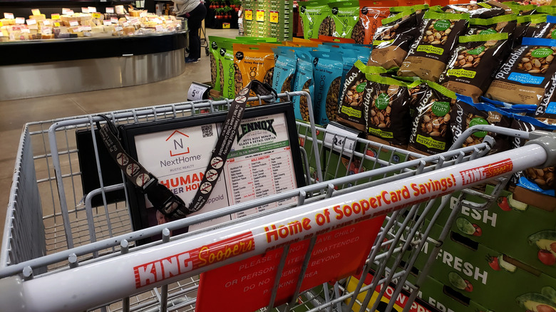 King Soopers shopping cart inside store