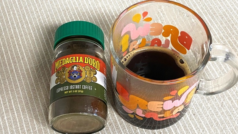 Medaglia D'Oro espresso and cup on a table