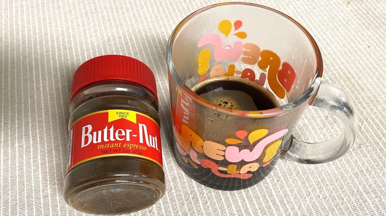 Butter-Nut instant espresso and a cup