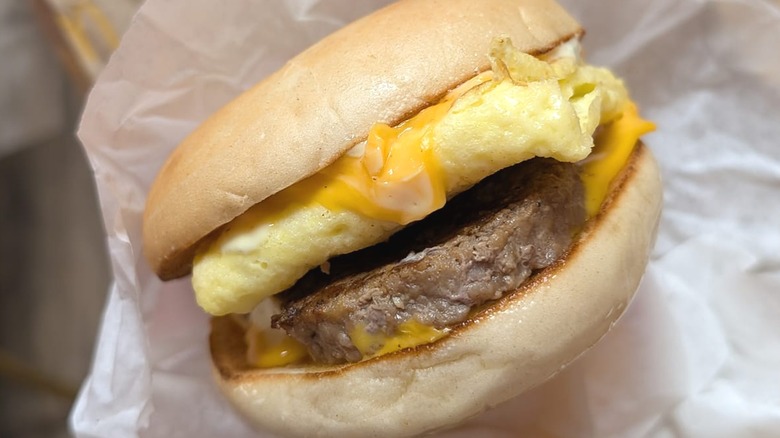 McDonald's breakfast bagel sandwich