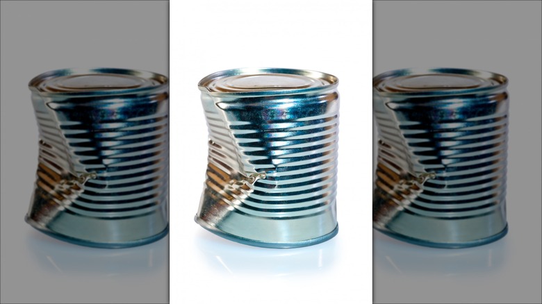 A damaged can