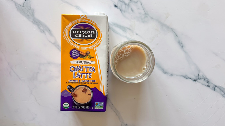 Oregon Chai on marble surface