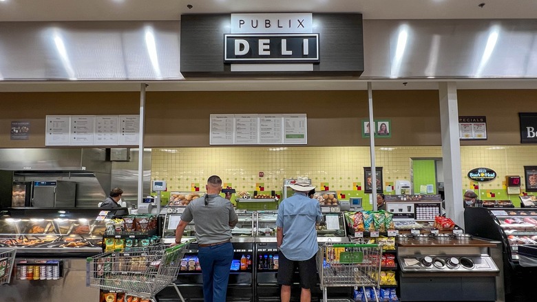 People waiting at the Publix deli
