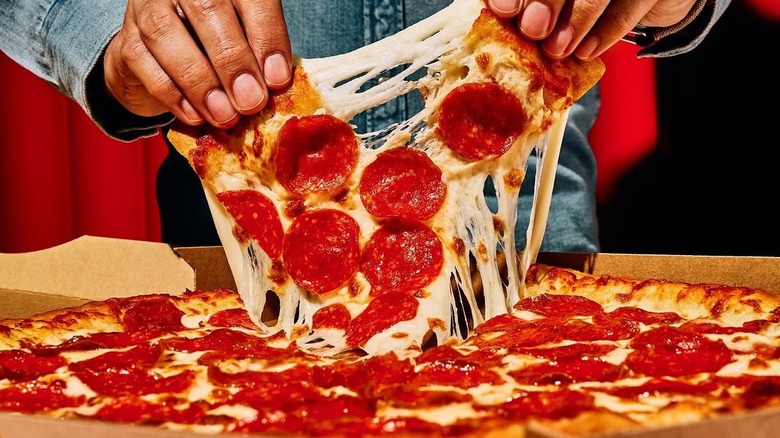 Pizza Hut Stuffed Crust pepperoni pizza