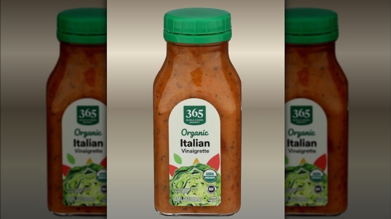 A bottle of 365 by Whole Foods Market Organic Italian Vinaigrette