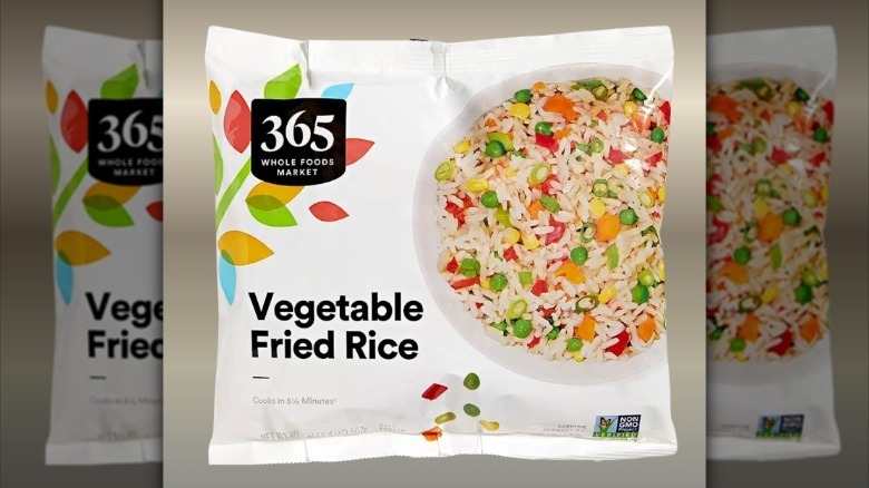 A bowl of frozen vegetable fried rice