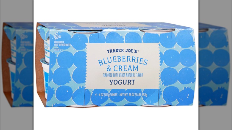 Box of Trader Joe's Blueberries & Cream Yogurt