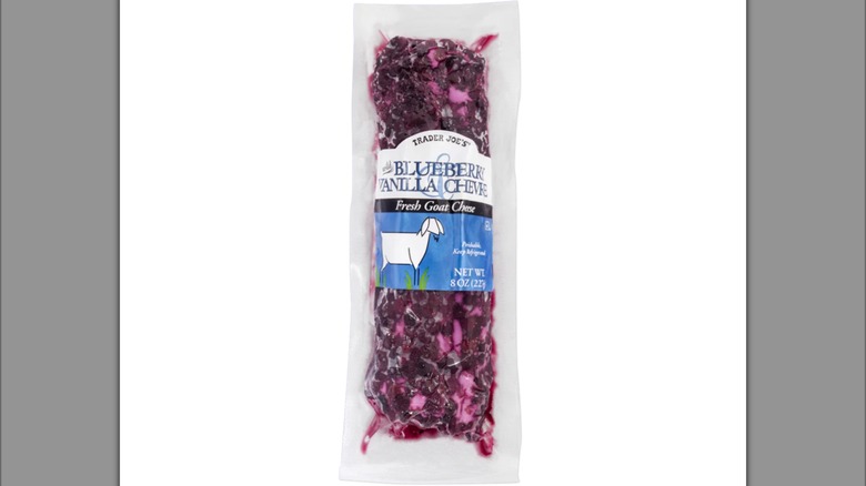 Package of Trader Joe's Wild Blueberry Vanilla Chevre