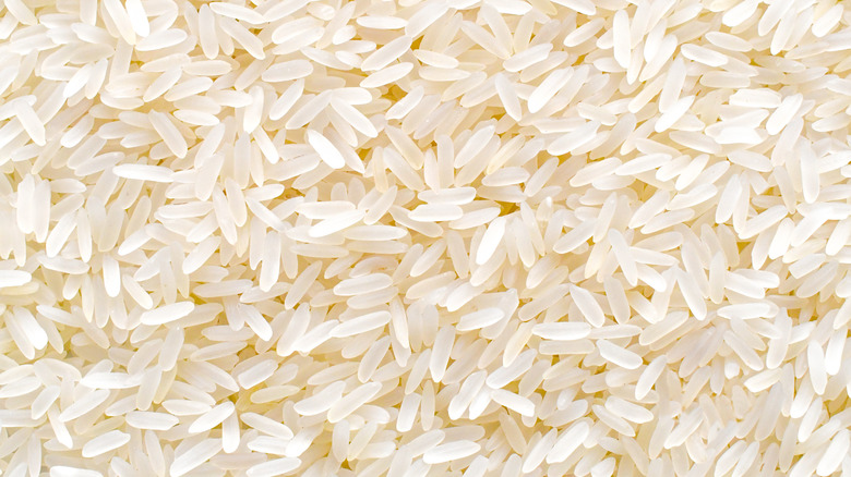 close-up shot of dried basmati rice