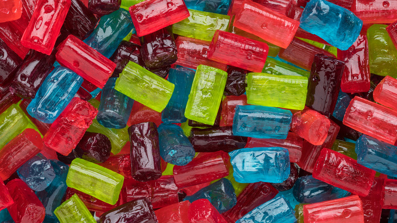 Unwrapped Jolly Ranchers