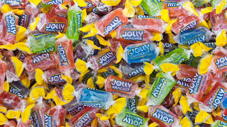 Multiple flavors of Jolly Rancher hard candies
