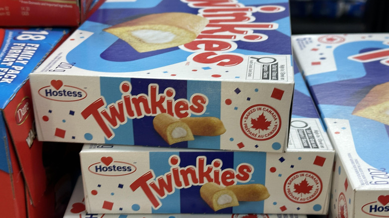 Boxes of Twinkies in a store