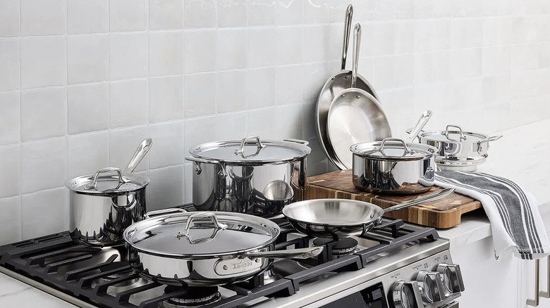 a stovetop full of All-Clad cookware