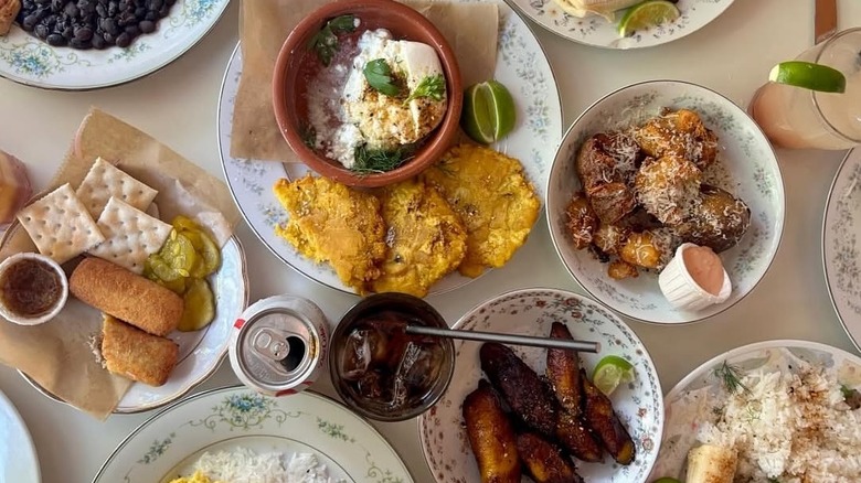 A spread of Cuban American items from Chug's Diner.