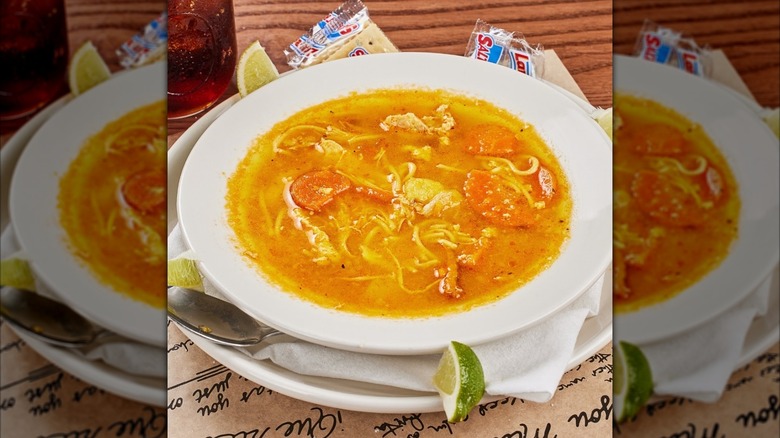 A bowl of abuela's famous chicken soup from Sergio's.