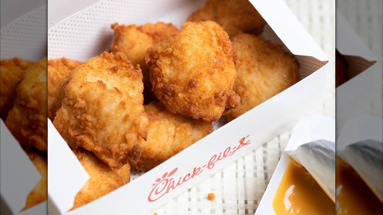 A box of Chick-fil-A chicken nuggets