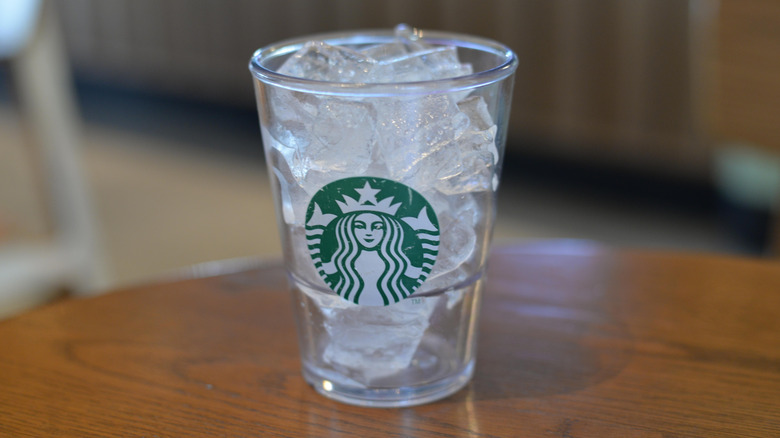 Starbucks cup filled with ice